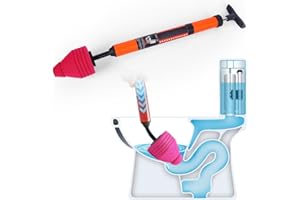 TOPBASHGO Pulizia WC ad alta pressione in un solo treno, pulitore a pressione industriale aspirazione, sblocco tubo di scarico WC ad alta pressione, perfetto per uso domestico (1 pezzo)