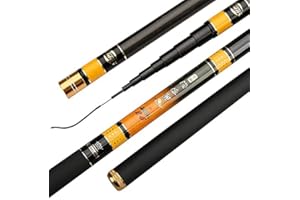 LUOSHUAI Cannes à PêChe à Main 3.6m /4.5m /5.4m /6.3m /7.2m Fibre de Carbone Haute Tige de pêche pôle ruisseau Tige de la Main de la Tige télescopique Super léger Canne A Peche Au Coup