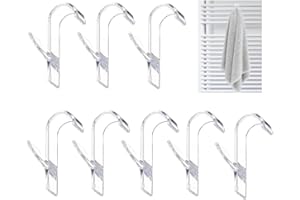 NOLACE Rotondo per Termosifone 8 Pezzi Ganci Termoarredo Bagno Ganci per Termoarredo Bagno Appendino per Termoarredo Appendi Asciugamani Bagno per Tutti I Radiatori Standard (Trasparenti)