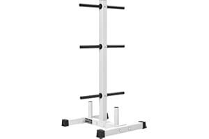 ‎BAD COMPANY Bad Company Hantelscheiben-Ständer/Ablage mit 6 Scheibenaufnahmen und optional Zwei Hantelstangen-Aufnahmen für 30/31 mm Gewichtsscheiben I Max. Tragkraft 200 kg I BCA-98