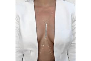 Bramian Kristall Körperkette Silber BH Sexy Strass Bikini Körperschmuck Ketten für Frauen und Mädchen