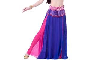 DAIHAN Falda De Danza del Vientre De Gasa Mujeres Falda De Profesional Oriental Árabe