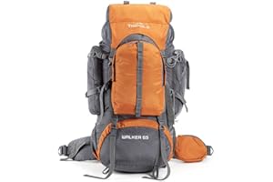 Tripole Walker 65 Litres Rucksack | Internal Frame with Metal Rod | Rain Cover | Bottom Opening | Laptop Section