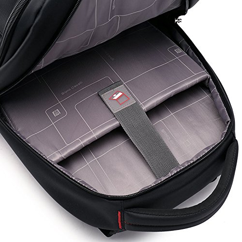 Evay 15,6 17 Zoll Business Laptop Rucksack Wasserdicht Mordern Rucksack für Damen Herren (15,6 Zoll, Schwarz) - 4