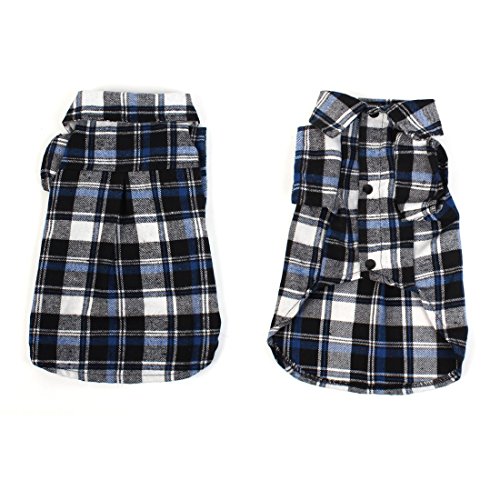 Sourcingmap-Summer-Checker-Printed-Collar-Pet-Apparel-T-Shirt-Large-BlueBlackWhite