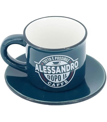 Tazza Caffè Personalizzata Con Nome Giulio E Piattino - Ceramica 240ml Microonde - Foto 7