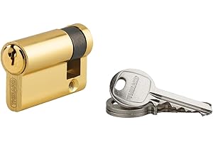 Mezzo Cilindro europeo per serratura Ecopro, 40x10mm, anti estrazione, 3 chiavi, finitura ottone - THIRARD