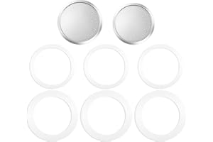 BOLOEST 8pcs Silicone Gasket Seal Ring Replacement Washer and Filters for Aluminium Stovetop Coffee Maker Pots Moka Express for 3-Cup and 6-Cup
