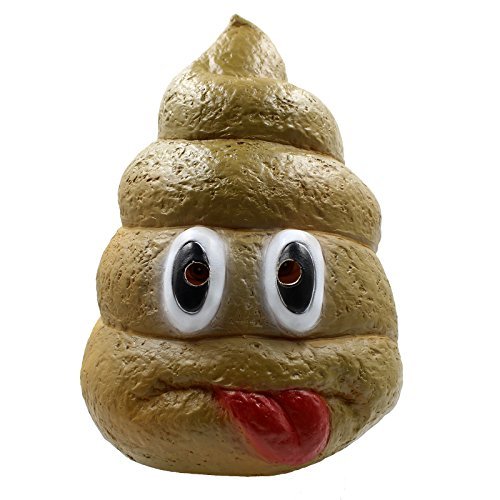 CreepyParty lujo m¨¢scara de la cabeza de mierda de l¨¢tex fiesta de disfraces de Halloween de la novedad (doo doo)