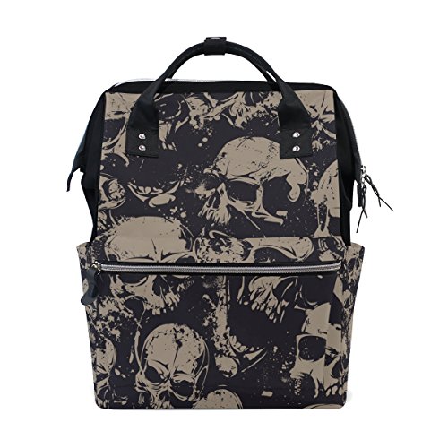 Preisvergleich Produktbild coosun Grunge Skulls Wickeltasche Rucksack, großes Fassungsvermögen muti-function Reise Rucksack