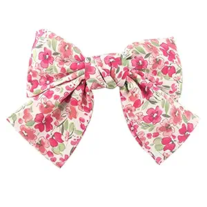 2 Layer Floral Knot Knotted BowKnot Soft Hair Clips Solid Grosgrain Ribbon Hair Bows Tie for Girls Hair Accessories Hair Clips Hairpin Elegant Korean Barrettes Gift for Ladies and Women