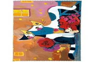 Fridolin Ściereczka do czyszczenia okularów Rosina Wachtmeister-Village Party, tkanina, kolorowa, 18 x 12,5 x 1 cm