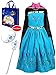 Produktbild FStory&Winyee Karneval Verkleidung Mädchen Prinzessin Kostüm Kinder Karneval Kostüm Cosplay Kleid Eiskönigin ELSA Anna Kostüm mit Umhang Fasching Kostüme Party Weihnachten Halloween Fest Aufführung