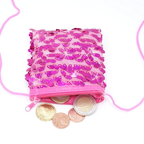 German Trendseller® – 12 x Glitzer Kinder Geldbörsen zum Umhängen ┃ NEU ┃ Mitgebsel ┃ Kindergeburtstag ┃ Portmonee ┃ Für 12 Kinder - 4