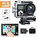 Produktbild KAMTRON Action Cam 4K Wasserdicht Aktion Kamera - 20MP Ultra Full HD WiFi Unterwasserkamera Helmkamera mit EIS 170°Weitwinkelobjektiv 2"-LCD-Touchscreen 2 wiederaufladbare Batterien