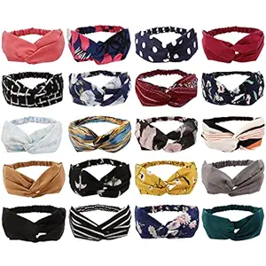 Headbands for Women,Yariew 20Pcs Boho Headbands Womens Headbands Fashion Headbands Silk Headband Knot Headband Elastic Hair Bands Head Bands Turban Headband Hair Styling Hair Accessories for Women