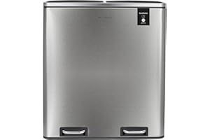 Les Collectors - Pattumiera per raccolta differenziata a pedale in acciaio inox spazzolato