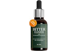 ENOLENIA HelloNutrition BITTER ELIXIER aus Bitterstoff, Bittertropfen mit Bitterstoffe hochdosiert ohne Alkohol - nach Hildegard von Bingen Rezeptur, natürlich vegan für den Körper
