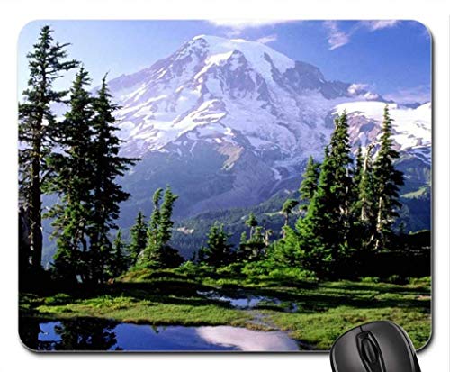 Preisvergleich Produktbild Schreibtischunterlage,Mount Rainier National Park Mauspad, Mousepad (Mauspad der Berge), 18x22cm