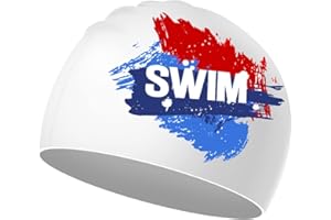 SWAUSWAUK Badekappe Kinder 6-14 Jahre - Schwimmkappe Bademütze Kinder Jungen Mädchen Silikon & Wasserdicht