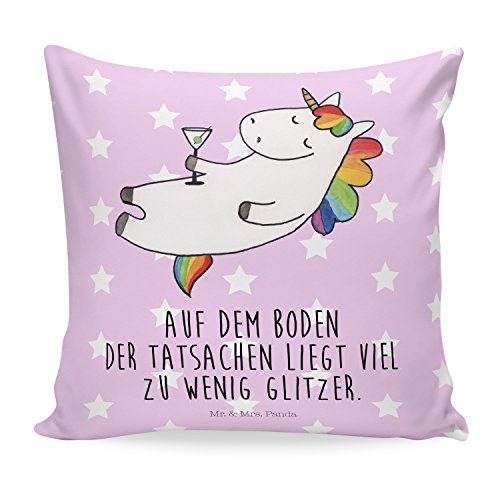 Mr. & Mrs. Panda Kissen 40x40 Einhorn Cocktail - 100% handmade in Norddeutschland - Einhorn, Einhörner, Unicorn, Party, Spaß, Feiern, Caipirinha, Rum, Cuba Libre, Sekt, Freundin, Geburtstag, lustig, witzig, Spruch, Glitzer Kissen, Kissenhülle, Kopfkissen, Geschenk, Schenken, Couch, Sofakissen, weich, flauschig, 40x40, 40 x 40 Einhorn, Einhörner, Unicorn, Party, Spaß, Feiern, Caipirinha, Rum, Cuba Libre, Sekt, Freundin, Geburtstag, lustig, witzig, Spruch, Glitzer