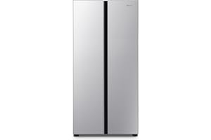 Hisense RS566N4AD1 - Frigorífico Side By Side, Puerta Americana, Total No Frost, Capacidad 445 L, 1,78 m Alto, Silencioso 42 dB, Inox