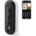 WUUK Wireless Video Doorbell Camera, 2K Battery Powered Smart Doorbell Camera, Required Homebase, No Monthly Fee,Triple Motion Detection, 2.4G/5G WiFi,Compatible with Alexa,IP65