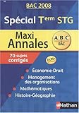 Image de Maxi Annales Spécial Tle STG : Sujets corrigés
