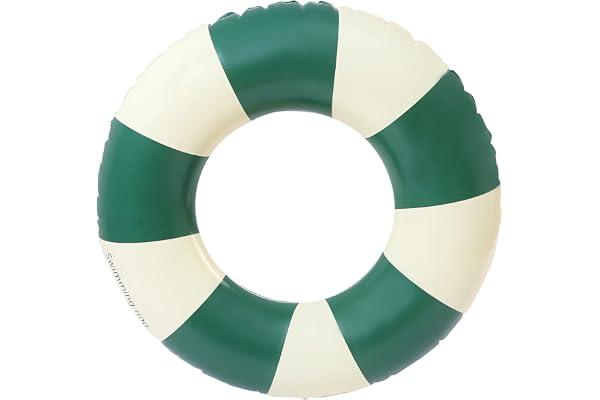 Anneau de Natation Gonflable Adulte, Anneau de Natation Bouée de Piscine, Bouée Gonflable Rétro Rayée, pour Les Vacances à la Plage et Les fêtes de Piscine