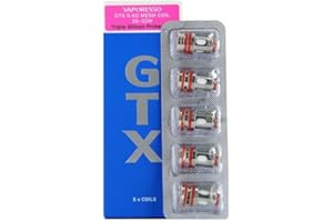 VAPE PIPER Resistencia Vaporesso GTX - 0.40 Ohms - (5pcs) - Nuevo Modelo Mesh - 100% Original - Bobinas de remplazo GTX de Malla Triple Silicon Protection