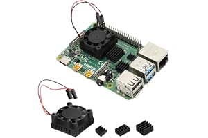 Easycargo Raspberry Pi 4 Heatsink Fan Kit for Cooling Cooler Raspberry Pi 4 B, Raspberry Pi 3 B+ 25mm 5V