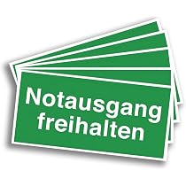 FIXMAN Schild 'Notausgang Freihalten' – 450 X 200 Mm, Starre Ausführung, Gut Lesbar