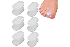 KOAHDE Gel Zehenspreizer,Zehenstrecker,Zehenabstandshalter Silikon,Silikon Weich Zehentrenner,Zehen Korrektur Abstandhalter für überlappende Zehen,Groß Toe Spacer für Hallux Valgus Korrektur,6pcs
