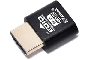 EVANLAK 8K 120Hz HDMI Virtual Display Adapter - Emulatore monitor ad alta risoluzione | Supporta HDMI 2.1, simula 8K @30Hz/4K @120Hz Display | Ideale per test GPU, server headless, operazioni desktop remoto