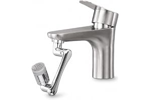Mshine 1Pc 360° Rotating Faucet Extender for Kitchen Sink 13.5 cm | Flexible Tap Extender with Adjustable Water Spray, Splash Filter Aerator & Chrome Finish | Universal Kitchen Tap Sprayer Attachment
