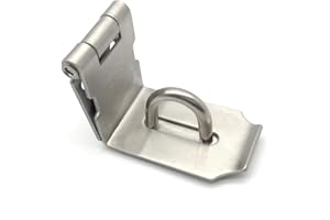 DUISOAD FUJIE Angulo Recto Candado Cierre de Puerta Acero Inoxidable Hebilla de la Puerta Candado Grapas, Plata