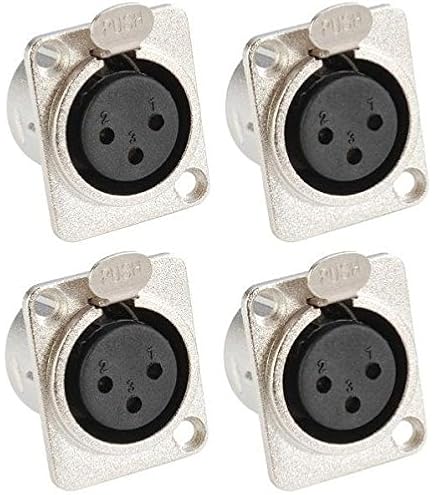 Yuemsh 3-Pin XLR Adapter – 90 Grad Winkel, Weiblich Auf Weiblich – 30 Cm, Alufolie & Doppelschirmung Für Studio & Live