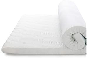 Bedsure Topper Viscoelastico 90x190 7cm - Sobrecolchon de Espuma Hipoalergénico con Memoria, Colchoncillo Cama 90 Ergonómico con 1 Funda Extraíble y Lavable, Mattress Topper Memory Foam Blanco