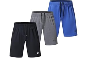 Bsrpolry Confezione da 3 pantaloncini da corsa da uomo con due tasche ad asciugatura rapida per jogging, allenamento, allenamento sportivo