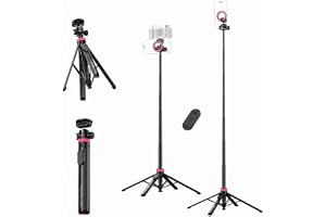 ULANZI MT44 M [2026 Uppdaterad] Autoöppnande Stativ för Mobiltelefonkamera, Magnetisk Selfiepinne med Bluetooth 150 cm, Autom