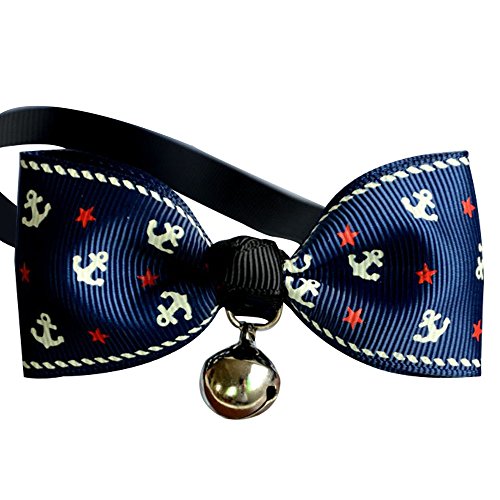 Pet-Collar-Adjustable-Bow-Tie-Dog-Cat-Collar-with-Bell-Breakaway-Buckle-Bowknot