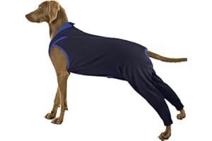 PUMYPOREITY Leckschutz Hund Hinterbein, Hundebandage Hinterbeine Hunde Op Body Hündin Ellbogenschutz Hinterbeine Ellenbogenbandage Leckschutz(Marineblau, 2XL)