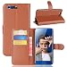 Produktbild Lederhülle Hülle für Honor 9, Fukalu PU Leder Flip Case Tasche Brieftasche Book Style Hülle mit Standfunktion Kartenfächer für Honor 9 (Braun)