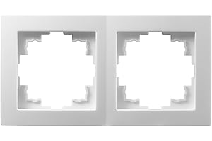 McPower 2-fach Rahmen | Flair | Doppelrahmen für Steckdosen, Lichtschalter Abdeckrahmen weiß, matt
