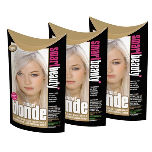 Smart Blonde Hair Lightener & Platinum Blonde Conditioning Toner x 3