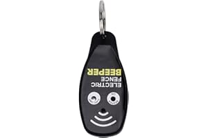 FOUF Avertisseur de Clôture électrique, Porte-clés Portable, Indicateur de Test de Tension avec Bouton Marche/arrêt et Lumière Rouge, Testeur de Tension de Clôture électrique, Testeur de Tension de Clôture