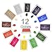 Produktbild solawill Stempelkissen, 12 Farben Stempelkissen Set Mehrfarbige Stempelkissen Fingerabdruck Stempel Tinte Stamp Pad für Papier Handwerk Stoff DIY Scrapbook Malerei Kinder Geburtstag Geschenk