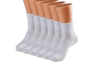 U/K Men and Women Crew Socks Combed Cotton Athletic Sports Casual Classic Trainer Socks UK Shoe Size (Girl:4-7,Boy:6-9)