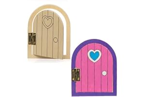 Baker Ross Portes féériques en bois parfaites pour les fournitures d'activités de loisirs pour enfants (Boîte de 4)