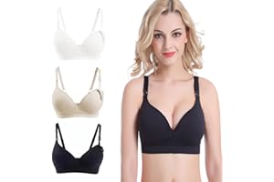 Bllatta Sujetador de Maternidad sin Costura Suave de la Lactancia de Las Mujer para el Embarazo (3Pack)